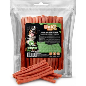 Uniq Pets Duo Duck & Pear Sticks - лакомства за кучета с патешко и круша, 500 г