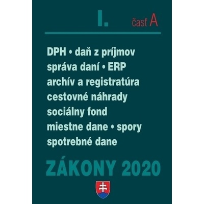 Zákony 2020 I/A - Daňové zákon y - úplné znenie k 1.1.2020