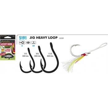 Kamatsu Assis Hook Jig Heavy Loop 400lb vel.11 2 ks