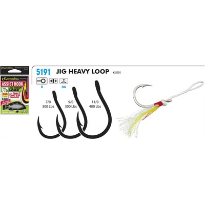 Kamatsu Assis Hook Jig Heavy Loop 400lb vel.11 2 ks