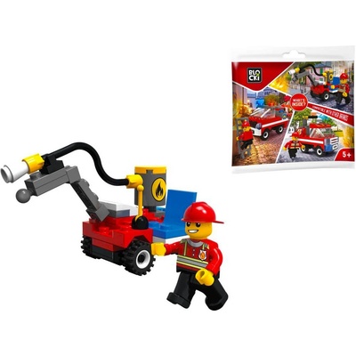 ICOM Blocki hasičské auto s hadicí a figurkou 47 ks – Zboží Dáma