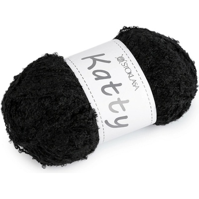 Pletací příze nopková Katty 100 g, střední, 11 černá