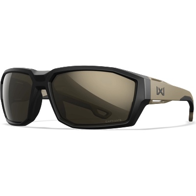 Wiley X Alpine слънчеви очила, Matte Black-Tan / CAPTIVATE Polarized Tungsten Mirror (ACALP04)