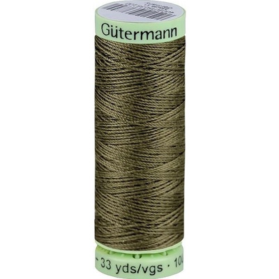 Polyesterové nitě Gütermann Jeans návin 30 m, střední, 824 zelená khaki