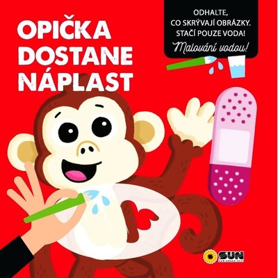 Opička dostane náplast Malování vodou