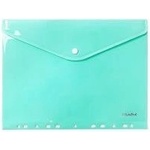 Biurfol Plastic briefcase with button A4 green Biurfol (TKZP-A4-04)