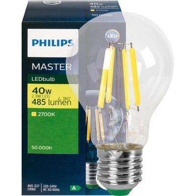 Philips MASTER LEDBulb ND 2.3-40W E27 827 A60 CL G UE