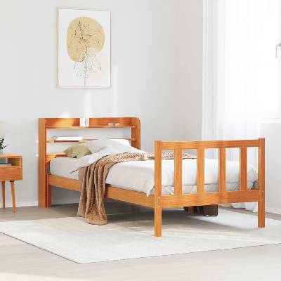 zahrada-XL 3306596 Rám postele s čelem voskově hnědý masivní borovice