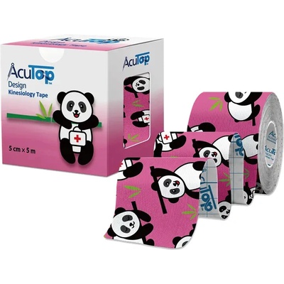 Nasara AcuTop Kinesiology Tape panda růžová 5 cm x 5 m