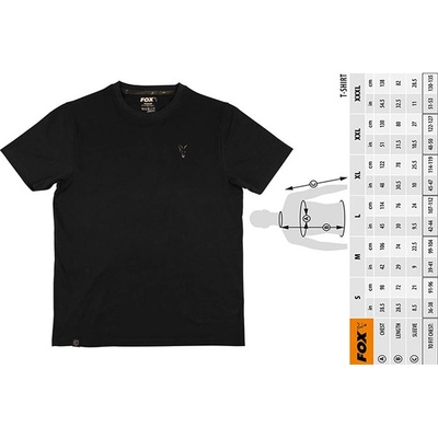 Fox Black T Shirt L tričko černé