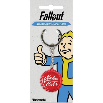 Prívesok na kľúče Fallout Metal Keychain Nuka Cola Bottlecap