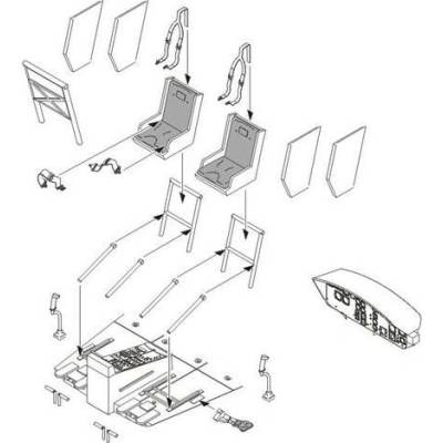 CMK UH-1D Interior set for Drag. 1:35