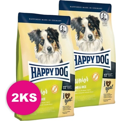 Happy Dog Super Premium Supreme Young Junior jahňa a ryža 2 x 10 kg