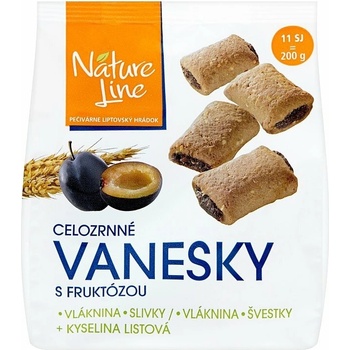 Nature Line Vanesky celozrnné sušienky s fruktózou 200 g