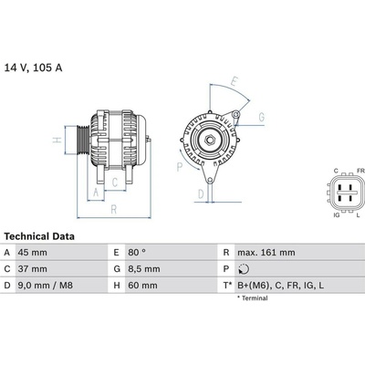 Generátor BOSCH 0 986 082 410 (0986082410)