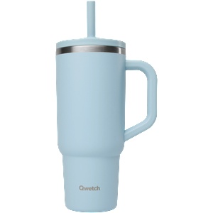 Qwetch Travel Cup with leakproof lid - 900 мл - Pastel bleu