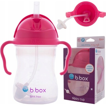 b.box hrneček s brčkem malinový 240 ml