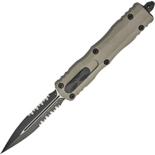 Microtech DIRAC DELTA D/E BLACK PART SERRATE NATURAL CLEAR 227-2NC