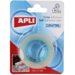 APLI Самозалепваща се лента, 19 mm x 33 m, висок гланц, APLI "Crystal" 11167 (11167)