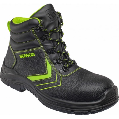 BENNON BASIC S3 HIGH Kotníková obuv černá/zelená