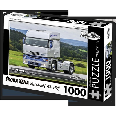Retro cars - Puzzle TRUCK č. 13 Škoda Xena ťahač návesov (1998-1999) - 1 000 piese