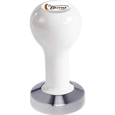 Buna Café tamper kov biely, SP, nerez mat, plochý 53 mm