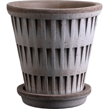 Bergs Potter Саксия с подложка Pantheon 12 см сив (PAG12S)