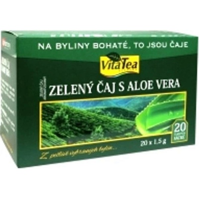 VitaHarmony Čaj Zelený s Aloe vera 20 x 1,5 g