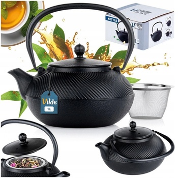 Image 1 of Vilde ORION емайлирана чугунена чайник 1 литър, черна (Ori_259701)