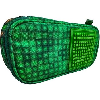 PIXIE CREW Ученически несесер, зелен, Mine&Craft 50 пиксела