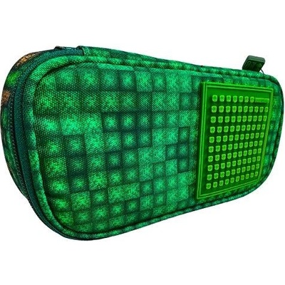 PIXIE CREW Ученически несесер, зелен, Mine&Craft 50 пиксела