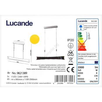 Image 1 of Lucande - LED Димируем пендел EBBA 5xLED/5W/230V (LW0323)