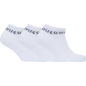 Lyle and Scott Чорапи Lyle and Scott 3 Pack of Ankle Socks - White