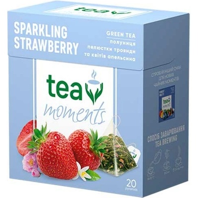 Tea Moments Čaj Sparkling Strawberry 20 pyramid