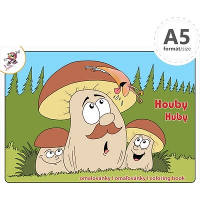 Omaľovánka A5 Huby