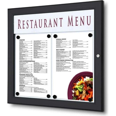 A-Z Reklama CZ Venkovní vitrína MENU BOARD SCZ2xA4C9005 na Menu pro prospekty 2 x A4 - Černá – Hledejceny.cz