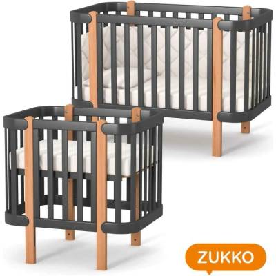 Gekko Kids kolébka Zukko grafit / přírodní buk