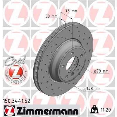 Brzdový kotúč ZIMMERMANN 150.3441.52 (150344152)