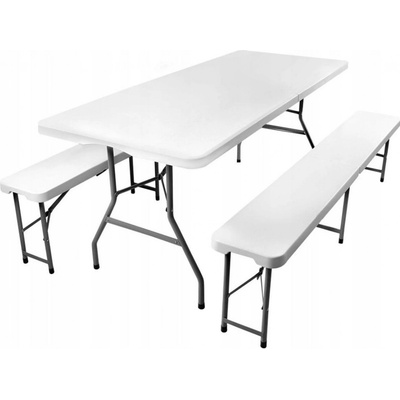Malatec 3257 Pivní set plastový skládací 180cm bílá – Zboží Dáma