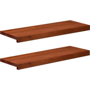 vidaXL Стъпала за стълби 2 бр. 80 x 30 x 2 cm Кафяво Солидно бук (3446155)
