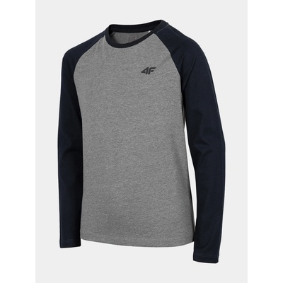 4F HJZ22 JTSML001 dětské triko HJZ22 JTSML001 middle grey melange