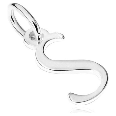 Šperky eshop Přívěsek ze stříbra 925 písmeno z abecedy S zrcadlově lesklé SP55.30