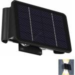 GREENLUX LED соларен стенен фенер 4xLED/1, 5W/3, 7V 1500 mAh IP54 черен (GXSO023)