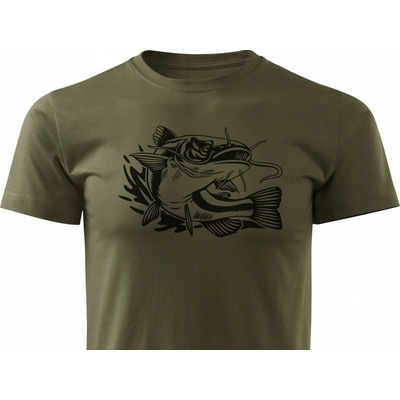 ForestMax tričko s potlačou ryby pre rybára s krátkym rukávom