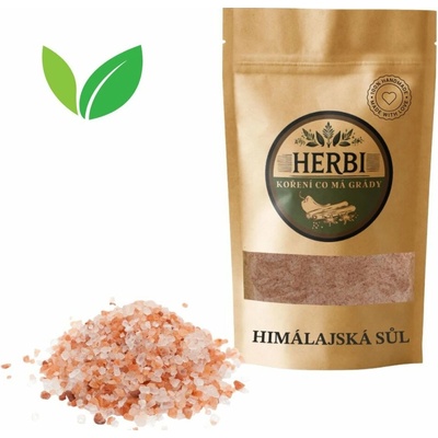 Herbi Himálajská sůl hrubá růžová přírodní sůl do mlýnků a na gril 500 g