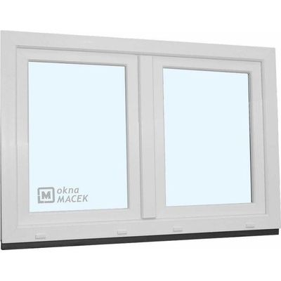 KÖMMERLING Plastové okno - 70 AD, 1500x900 mm, O+OS klapačka, bílá čiré