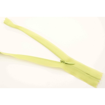 Nedeliteľný skrytý zips (3mm) rôzne farby - dĺžka 18 cm - 60 cm 18 cm Hráškovo zelená 3