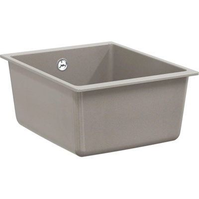 vidaXL Мивка Сив 370 x 460 мм 80% Кварц и 20% Смола (42028417)