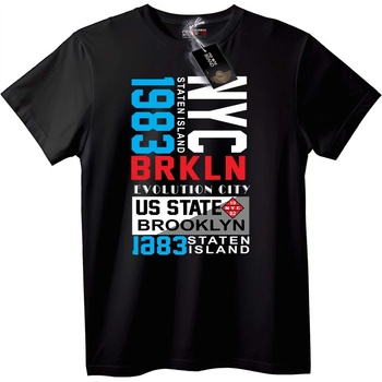 NOONEBRAND Тениска NYC Бруклин 1983 - XL, Black