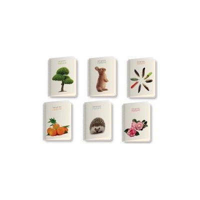 Black and White Тетрадка Nature с PVC корица и спирала А4 100 листа